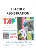 SU26-07 - Teacher Artist Partnership Plus (TAP+)